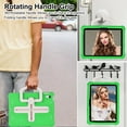 thumbnail image 5 of TECH CIRLE iPad (9th/8th/7th Generation) Case 10.2", iPad Air Case 10.5", iPad Pro 2017 Case 10.5" - Shockproof Rugged Plastic Sturdy Kickstand Case with Hnadle / Adjustable Shoulder Strap, Green, 5 of 7