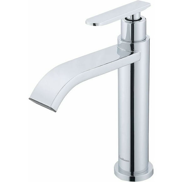 Modern Bathroom Faucet, Water-Saving Chrome Finish Sink Faucet with Aerator Included, Easy Installation for Bathroom, Garden, Garage (High Durability)