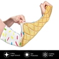 thumbnail image 3 of Haiem White Ice Cream UV Protection Cooling Arm Sleeves for Men and Women UPF 50 Sun Sleeve, 3 of 8