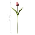 thumbnail image 3 of Bewildely Mini flor artificial, lirio único, tulipán, flor monarca, flor falsa de PU, decoración para el hogar y la Oficina, decoración para Flores artificiales morado oscuro Bewildely HA6563-13B, 3 of 6