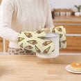 thumbnail image 7 of DouZhe Oven Mitts and Pot Holders Sets, Sweet Doodle Dessert Pattern Prints Non-Slip Heat Resistant Kitchen Oven Silicone Glove, 7 of 7