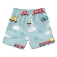 thumbnail image 7 of FORMRS Boys Swim Trunks Quick Dry Mesh Liner Boardshorts Sizes XS-XL, Blue Trains Pattern, 7 of 7
