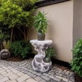thumbnail image 3 of Indoor Qutdoor New Chinese Imitate Rocks Base, Home Gardening Resinous Display Stand, 3 of 6