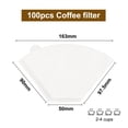 thumbnail image 2 of 1 caja (100 uds) 2-4 tazas para servir ventilador papel de filtro para máquina de café papel de filtro de café por goteo manual, 2 of 6