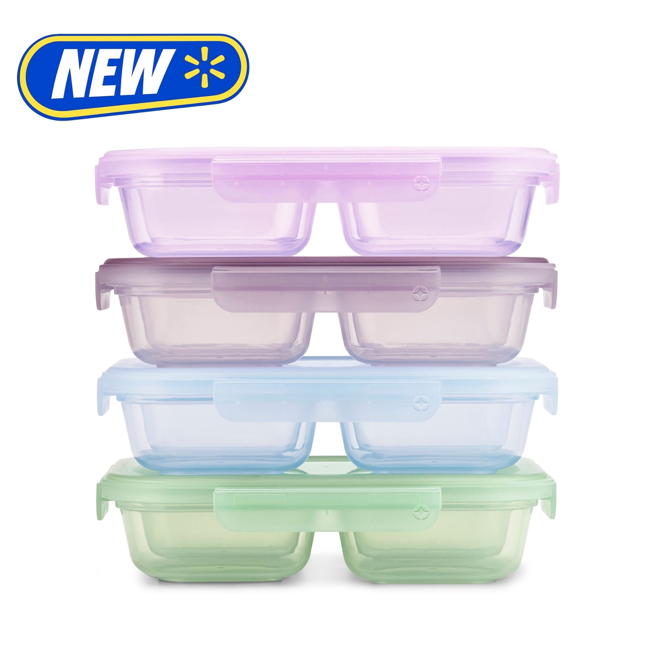 (2 pack) Ello Snap & Nest Plastic 8 Piece Snack Set, Made for Easy Snacking and Easy Transportation