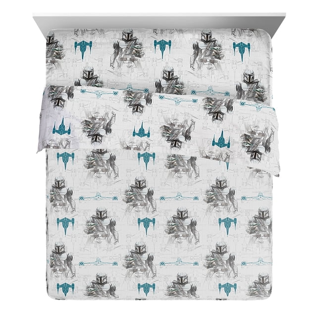 The Mandalorian 4-Piece kids Full Sheet Set, 100% Polyester