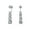 White-Set, variant on Womens Modern Bridal Linear Graduated CZs Drop Earrings CZ Front Back Ear Jacket Long Cocktail Party