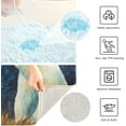 thumbnail image 7 of SKYSONIC Toiletry Mat Painting Polar Bear Print, Fluffy Plush Absorbent Bath Rugs Carpet with Non Slip Bottom for Bathroom Floor Toilet Tub and Shower, 7 of 7