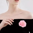thumbnail image 3 of Peony Fabric Flower Brooches Oversize Lapel Pins Extra Big Brooch Delicate Dancing Party Prom Wedding Charm Banquet Dress Suit Guest Corsage Accessories Gifts Dancer Large Hairpin Clip 110mm, 3 of 12