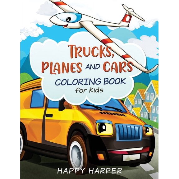 Trucks, Planes and Cars Coloring, (Paperback)