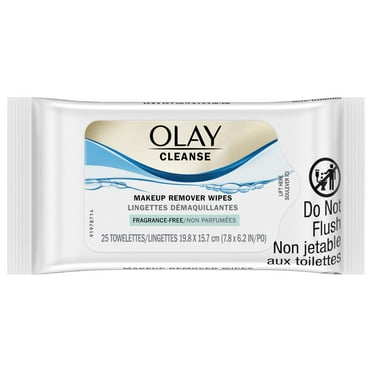 2X - Olay Cleanse Makeup Remover Wipes - Fragrance Free 25 ct