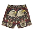 thumbnail image 7 of FORMRS Boys Swim Trunks Quick Dry Mesh Liner Boardshorts Sizes XS-XL, Red Abstract Eagle, 7 of 7