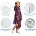 thumbnail image 7 of Colorful Mushroom Fantasy Black Pattern Hooded Bath Towel，50"x30" for Ages 3 To 12 Kids, Quick Dry Lightweight Soft Microfiber Hood Beach Towel Cover Up for Kids, 7 of 7