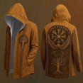 thumbnail image 7 of Gyexs Kids Boys Christian Hoodies Norse Mythology Hooded Cloak Gothic Style Outerwear Brown 11-12 Years, 7 of 7