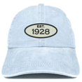 thumbnail image 1 of Trendy Apparel Shop Established 1928 Embroidered 90th Birthday Gift Pigment Dyed Washed Cotton Cap, 1 of 2