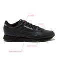 thumbnail image 2 of Zapatillas Reebok Classic Leather para mujer, color negro/blanco, talla 5-12, 2 of 6