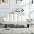 thumbnail image 3 of Aukfa 75" Convertible Futon Sofa Bed, Upholstered Loveseat Couch for Home Office, Beige, 3 of 10