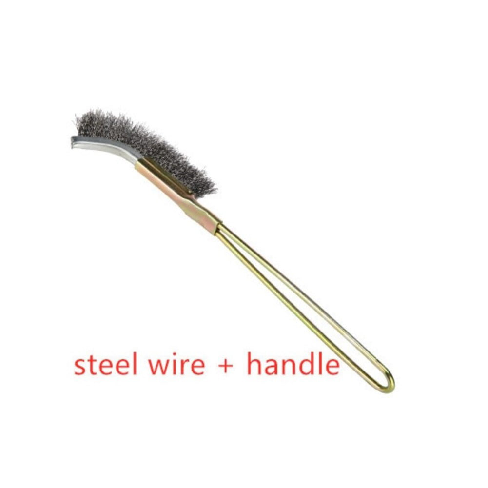 1pc Wire Brush Stainless Steel Copper Nylon Cleaning Brushes Metal