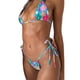 thumbnail image 1 of Bikini de tanga con cuello halter coqueto en color sólido Trajes de baño para mujer, 1 of 7