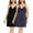 Black+Navy Blue, variant on Women's Chemises Nightgown Sexy V Neck Sleepwear Plus Size Full Slips Spaghetti Strap Nightwear Sleeveless Sleep Dress, XL-4XL
