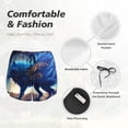 thumbnail image 6 of Lsque Moonlit Blue Wolf Printed Women's Running Shorts with Liner Pockets,Elastic Quick Dry Workout Athletic Gym Yoga Shorts,Womens High Waist Shorts-, 6 of 9