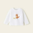 thumbnail image 4 of Ugoldhm Little Girls Tees Round Neck Cute Bear Printed Shirts Kids Fall Casual Clothes, 4 of 5