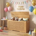 thumbnail image 2 of Costway Kids Storage Bench, 40” Toy Box with Flip Top, 2 Metal Hinges and Side Handles, 2 of 10