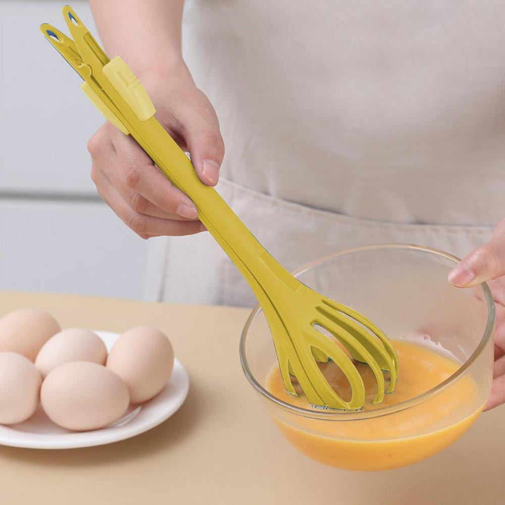 ZTOO Multifunctional Egg Beater,2 in 1 Food Clip & Egg Whisk,Handheld  Plastic Bread Clip,Multifunctional Kitchen Tool for Salad Mixer Eggs Pasta  Food 