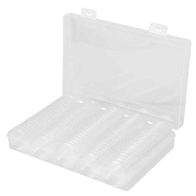 unbranded 1Jgo Para Monedas 27 Mm Con Estuche De Plástico Transparente Para Colecciones