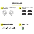thumbnail image 2 of Hart Brakes Front Brakes and Rotors Kit |Front Brake Pads| Brake Rotors and Pads| Semi Metallic Brake Pads and Rotors| Hardware Kit - PHC1.45031.43, 2 of 7