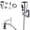 With Silver Hose, variant on Kitchen Faucet Sprayer Attachment Set With Silver Hose, 3 Modes, 5 Adapters For Washing Dishes And Fruit