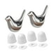 thumbnail image 5 of 2 tapas para pernos de inodoro con forma de pájaro de cerámica, fáciles de instalar, para decoración de baño. Plata, 5 of 9