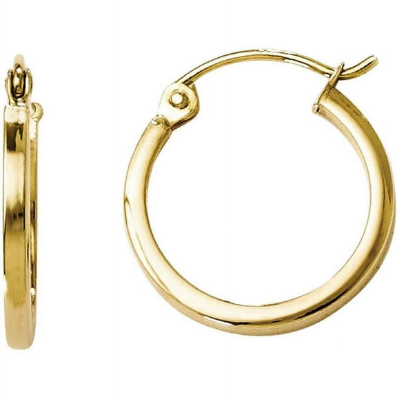 Primal Gold 10 Karat Yellow Gold Hinged Hoop Earrings