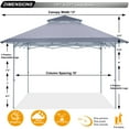 thumbnail image 4 of ABCCANOPY 13 ft x13 ft Outdoor Gazebo Pop up Sun Shade Canopy Tent, DarkGray, 4 of 6