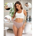 thumbnail image 4 of INNERSY Culottes pour Femmes en Coton, Taille Haute, Culottes Post-Partum, Lot de 5 (S, Assortiment Neutre), 4 of 6