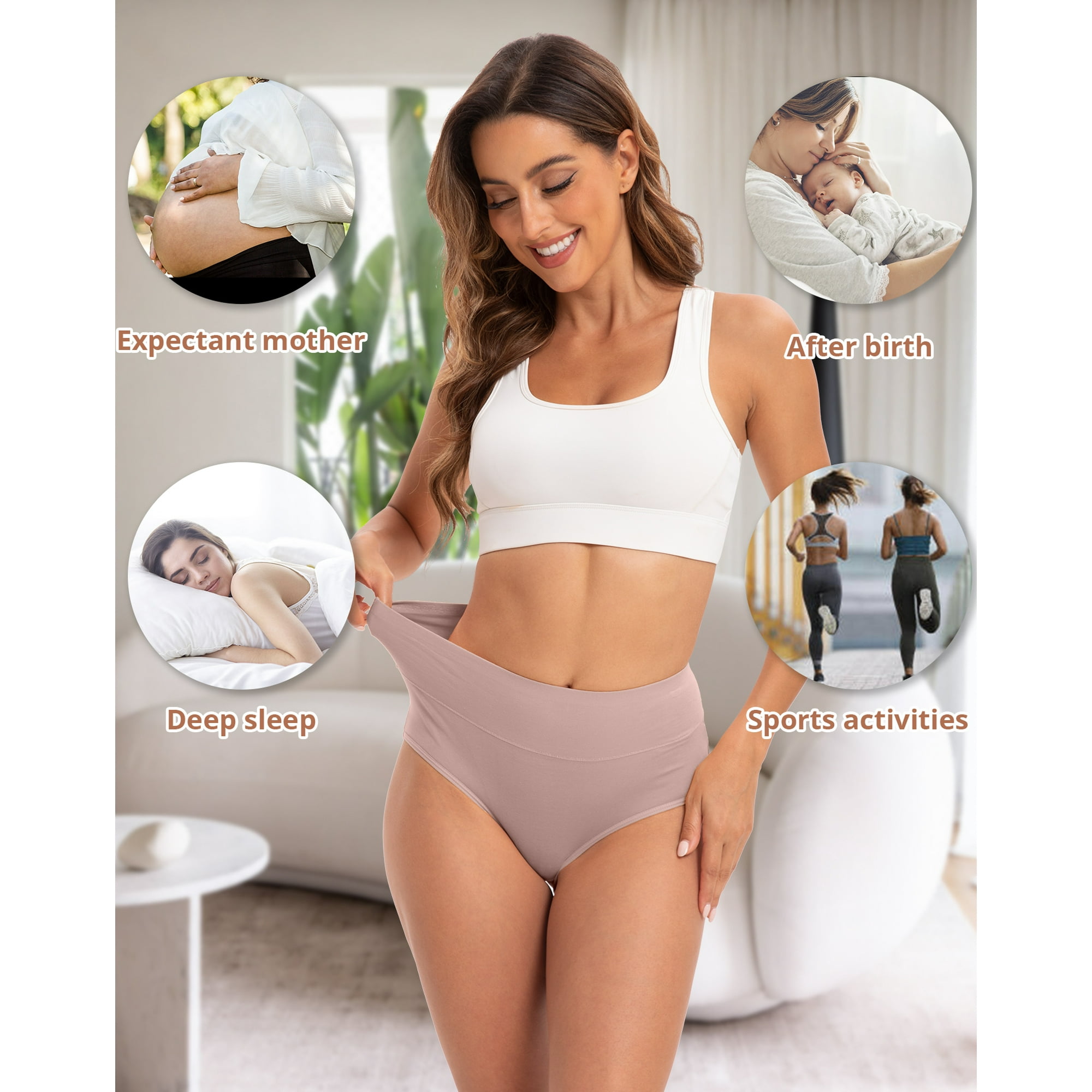 Sous-vêtements En Coton Pour Femmes, Culotte Post-partum Taille Haute, Couverture Complète, Slip Doux Et Confortable, Grande Taille Acheter à Prix Bas - Livraison Gratuite, Avis Réels Avec Des Photos