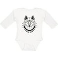 thumbnail image 3 of Inktastic Tribal Wolf Head Boys or Girls Long Sleeve Baby Bodysuit, 3 of 5