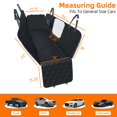 thumbnail image 4 of Funda de asiento de coche para perros PETICON impermeable con ventana de malla negra, 4 of 8