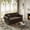 Brown, variant on 63" Velvet Fabric Comfy Loveseat, 2 Seater Couch with Rolled Arms, Loveseat Sofa Couch with Nailhead Trim for Living Room, Beige White