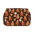 thumbnail image 2 of Qekee Christmas Gingerbread Cookies Print Double Clamshell Pen Case,Double Layer Pencil Pouch,Zippered Multi-FunctionalPencil Box for School, Travel, and Office Essentials, 2 of 7