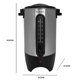 thumbnail image 2 of Urna de Café MasterChef by Hukën, capacidad 45 Tazas Acero Inoxidable con Ventanilla Indicadora de Nivel de Agua, 1000W de Potencia para Rápido Calentamiento, modelo MK-, 2 of 9