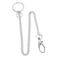thumbnail image 1 of Belt Keychain Creative Long Chain Waist Hanged Key Chain Jeans Long Belt Chain for Boy Men (Silver White), 1 of 7
