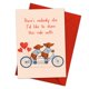 thumbnail image 1 of Tarjeta de felicitación Podagree con lindos perros en bicicleta tándem para San Valentín, 1 of 9