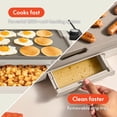 thumbnail image 4 of Plancha eléctrica BELLA de 10 x 20 cm con bandeja para calentar leche de avena de 1500 W, 4 of 7