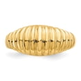 thumbnail image 5 of Solid 14k Yellow Gold Ribbed Dome Ring Band Size 8.5, 5 of 6