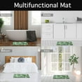 thumbnail image 5 of Green Leaves Bath Rug Soft Memory Foam Non Slip Bath Mat, Shaggy Bathroom Floor Carpet Absorbent, Super Cozy Machine Wash and Dry, 16" X 24", 5 of 6