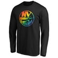 thumbnail image 2 of Men's Black New York Islanders Team Pride Logo Long Sleeve T-Shirt, 2 of 3