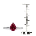 thumbnail image 3 of Sterling Silver with Ruby and White Topaz Engagement Ring, 3 of 3