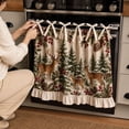thumbnail image 5 of Christmas Oven Skirt,Vintage Plaid Door Cover Curtain for Kitchen Decor, 5 of 5