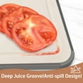 thumbnail image 3 of Double Sided Stainless Steel Cutting Board for Kitchen,Non Toxic Wheat Straw PP Chopping Board for Vegetables Meat,15 x10 inch, 3 of 7